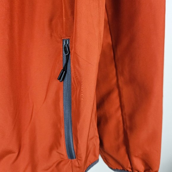 All In Motion Men Jacket Size Large Lightweight Water Repellent Rust/Orange Zip - Picture 4 of 9